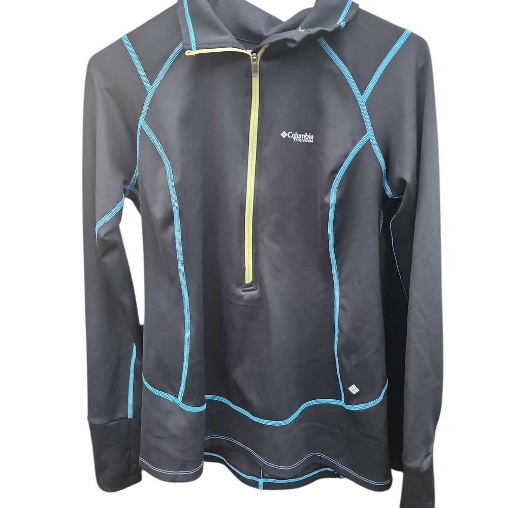 Columbia Black Pullover‎ with Blue Accents